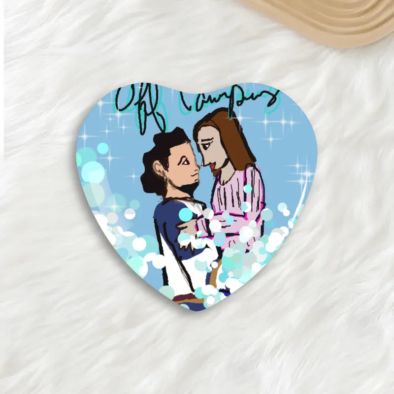Custom Heart Shaped Button Pins