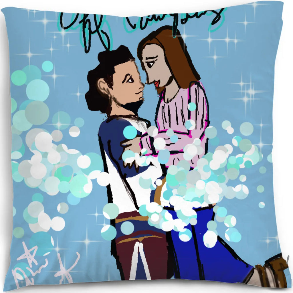 Off Campus Hannah and Garrett Custom Square Throw Pillow