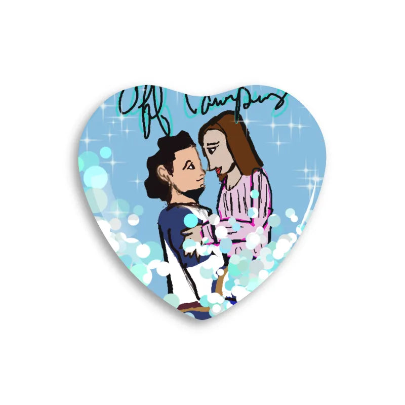 Custom Heart Shaped Button Pins
