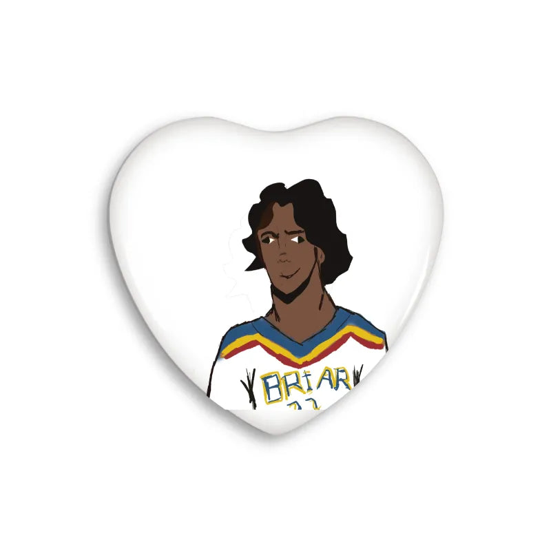 John Logan Custom Heart Shaped Button Pins