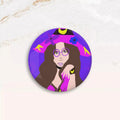 Hippie Witch Custom Round Button Pins