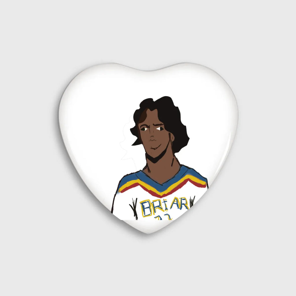 John Logan Custom Heart Shaped Button Pins