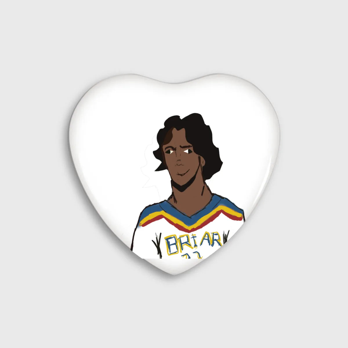 John Logan Custom Heart Shaped Button Pins